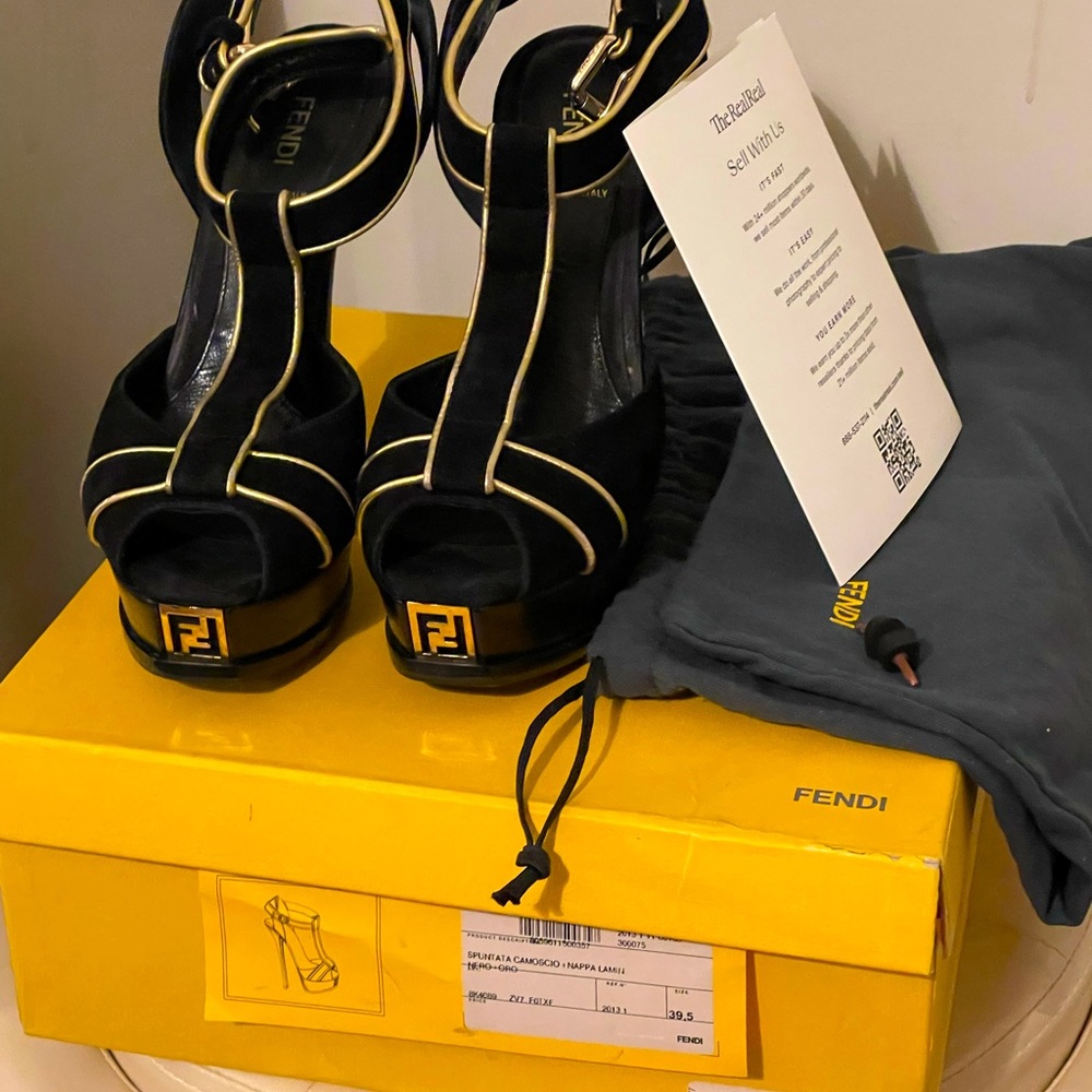 Fendi Shoes Heels Size 39.5 Authenticated!